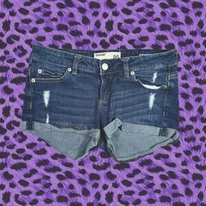 Denim mini shorts jeans faded
